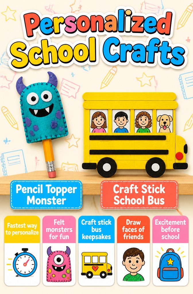 12 Easy August Crafts for Kids: Simple Summer Ideas 13 Felt pencil toppers shaped like monsters and animals.