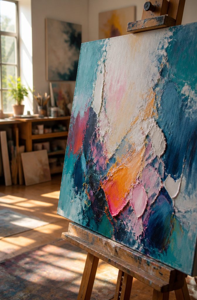 20 Cool Stuff to Make for Your Room in 2026: DIY Ideas 18 Stretched canvas prepared with gesso and paint supplies.