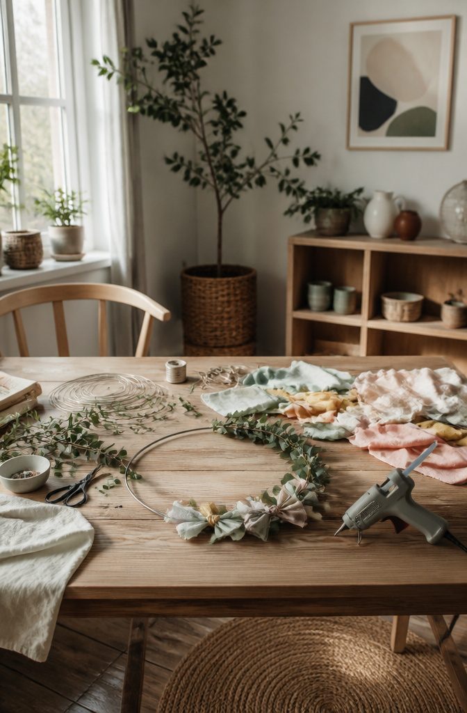 A decorated memory board filled with various keepsakes.