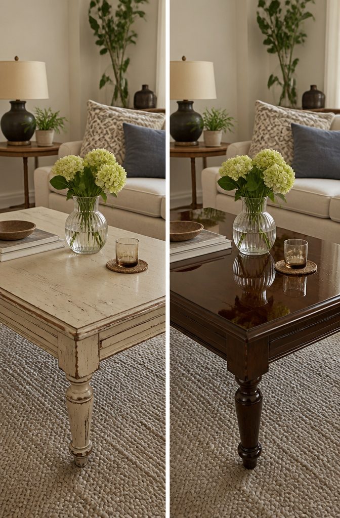 20 DIY Room Decor Crafts Ideas for a Budget-Friendly Refresh 10 A refurbished coffee table with a smooth finish.