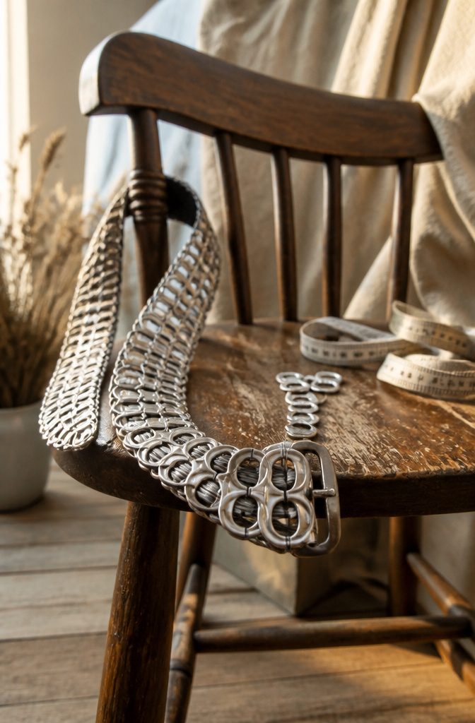 20 Crafts to Do With Soda Tabs: Easy Pop Tab Ideas 11 A belt crafted from numerous aluminum soda tabs.