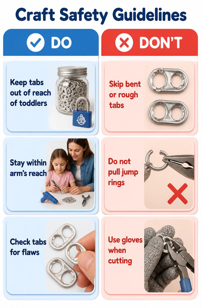 20 Crafts to Do With Soda Tabs: Easy Pop Tab Ideas 22 Guidelines for safely crafting with aluminum soda tabs.