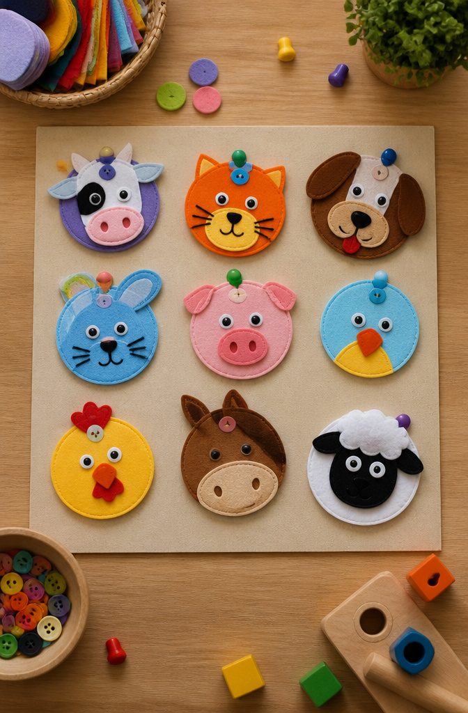 25 DIY CD Decor Ideas for Walls, Desks and Home Corners 7 Animal faces made from felt and foam attached to a CD.