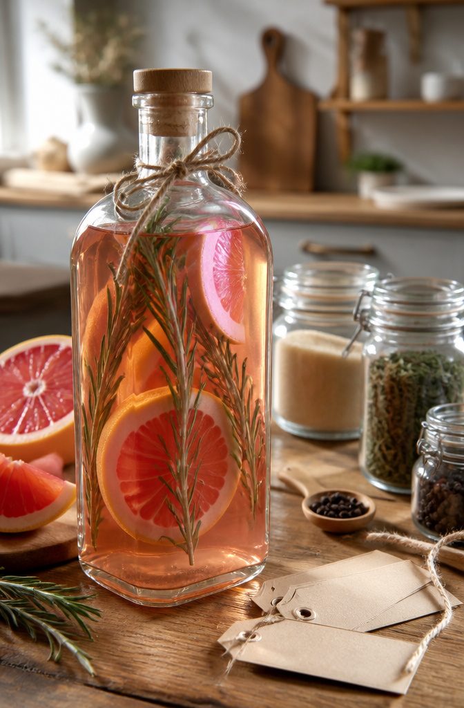 20 Easy DIY Gifts You Can Make for 2026 6 A cocktail bottle filled with a homemade cocktail mixer.
