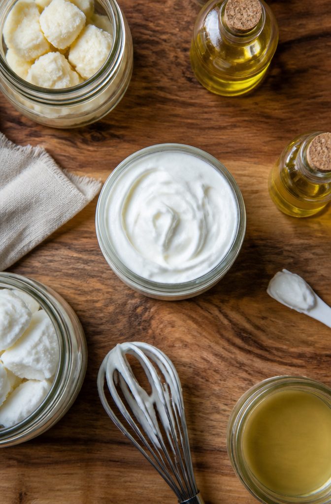 20 Easy DIY Gifts You Can Make for 2026 17 Jars of homemade whipped body butter displayed on a table.