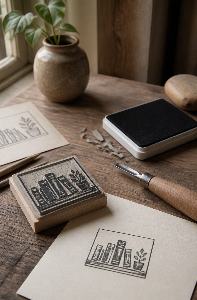 20 Easy DIY Gifts You Can Make for 2026 4 Handcrafted rubber library stamp with an inked impression on paper.