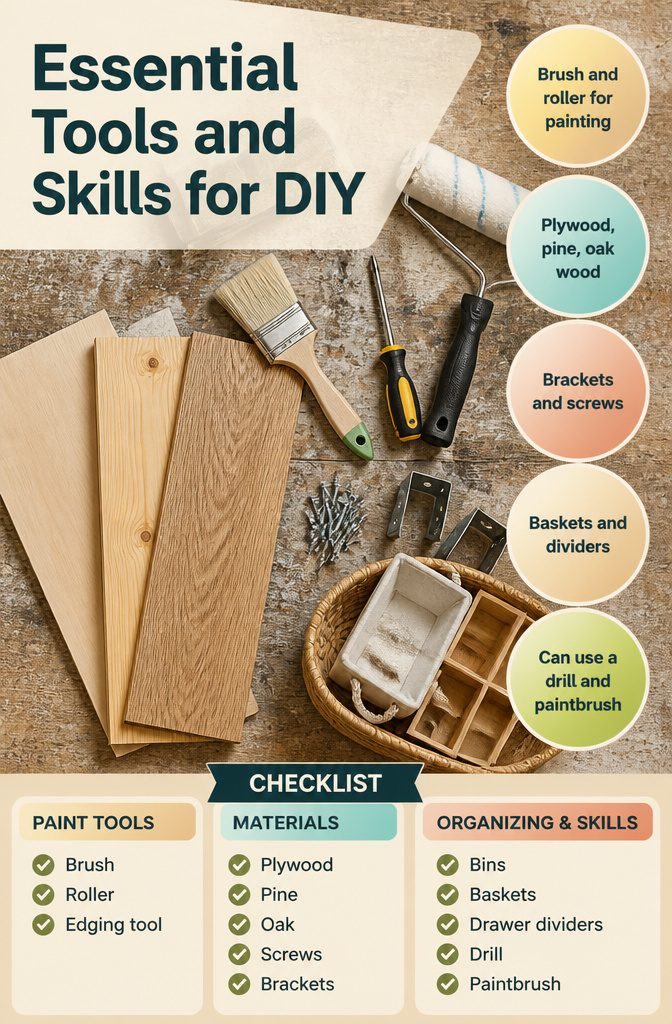 20 Easy DIY Projects for Your Home, Most Under $100 23 A collection of basic tools for DIY projects.