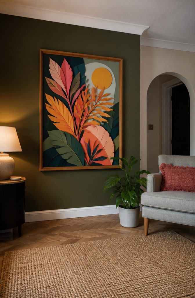 17 Homemade Wall Decor Ideas You Can Make on a Budget 12 Oversized wall art created from a frame and paper.