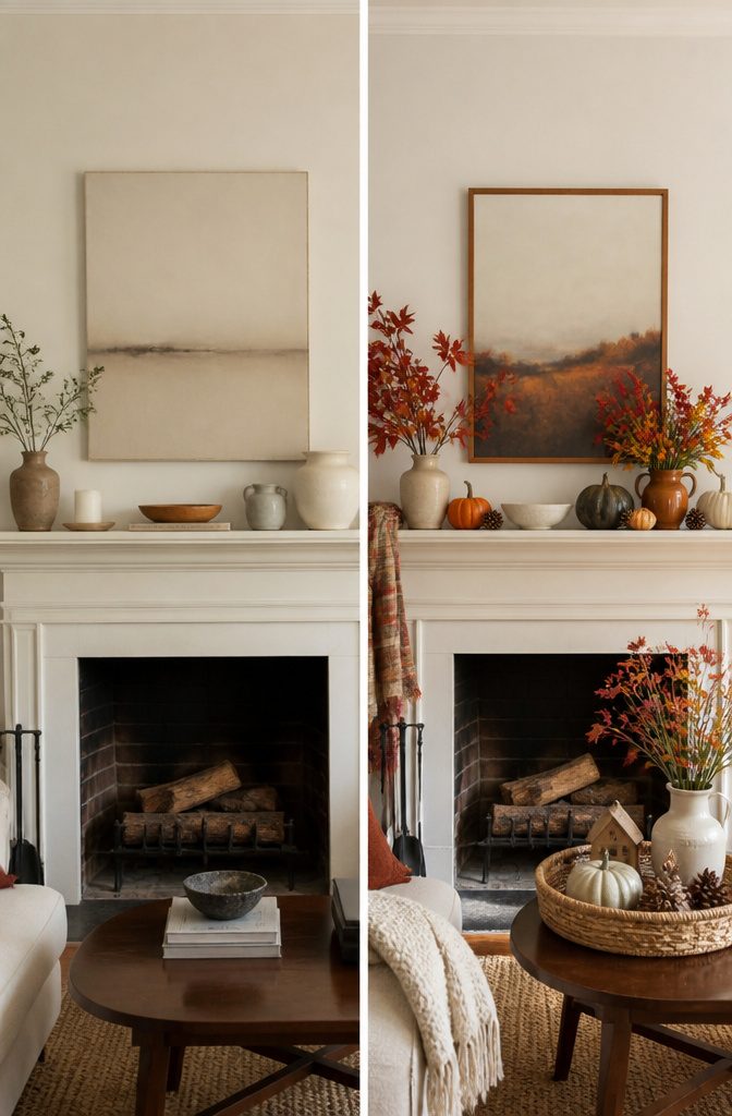 17 Homemade Wall Decor Ideas You Can Make on a Budget 19 Seasonal decor changes with a coordinated color palette.