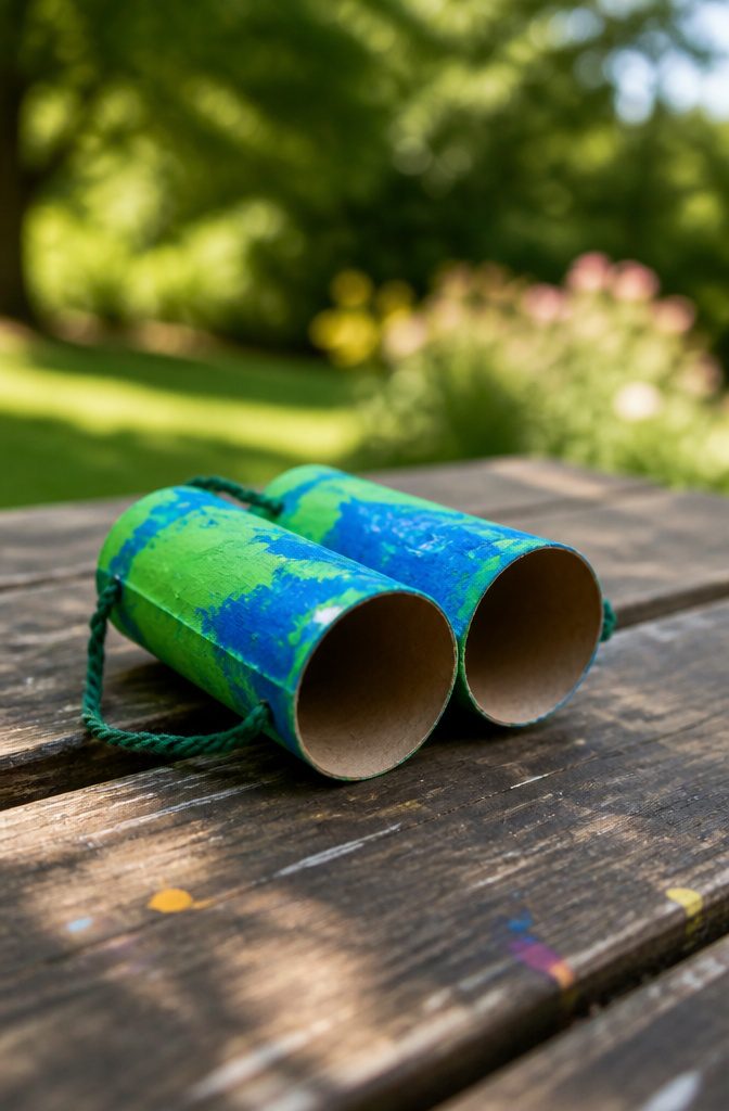 16 Kid Craft Ideas for Creative Time at Home in 2026 13 Two toilet paper tubes joined together to create binoculars.