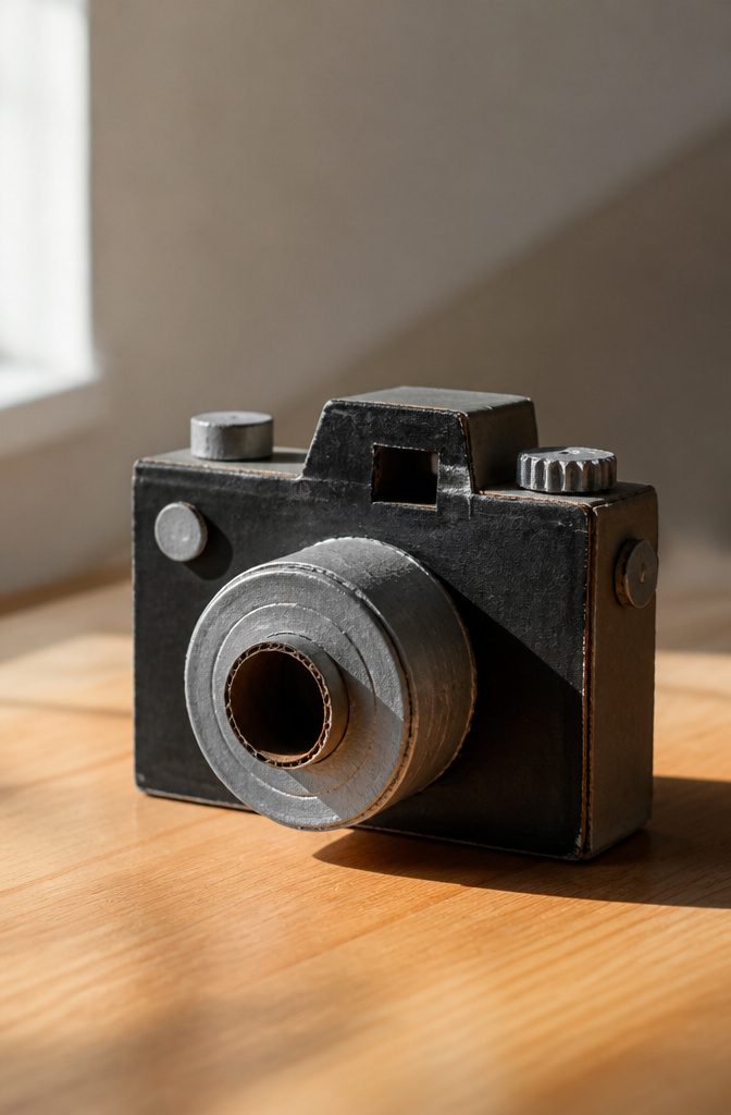 25 Ideas to Make Stuff Out of Cardboard at Home 25 Cardboard camera made from a shoebox and a tube.