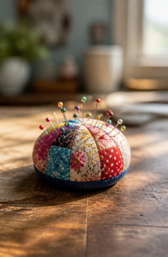 15 Sewing Crafts for Adults: Easy Projects to Make 14 Small pincushion crafted from leftover fabric.