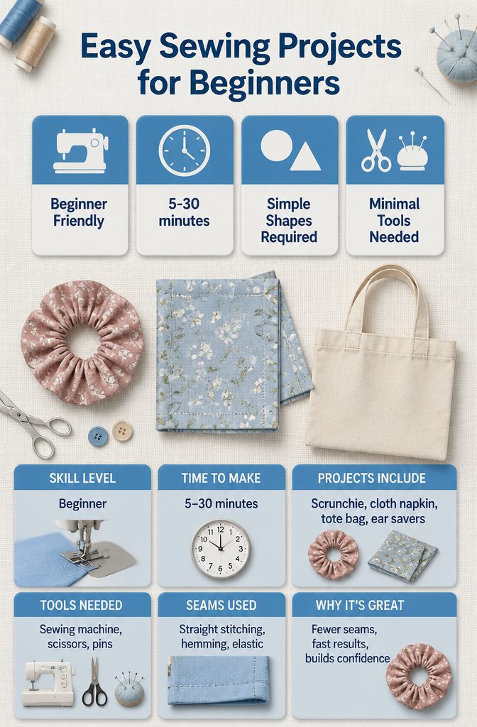 15 Sewing Crafts for Adults: Easy Projects to Make 17 Information image titled 'Easy Sewing Projects for Beginners'.