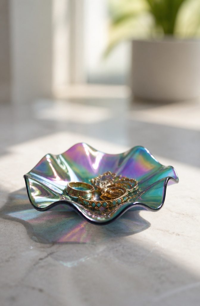22 DIY Things to Do With CDs: Ideas for Old Discs 21 A CD shaped into a small dish for holding trinkets.
