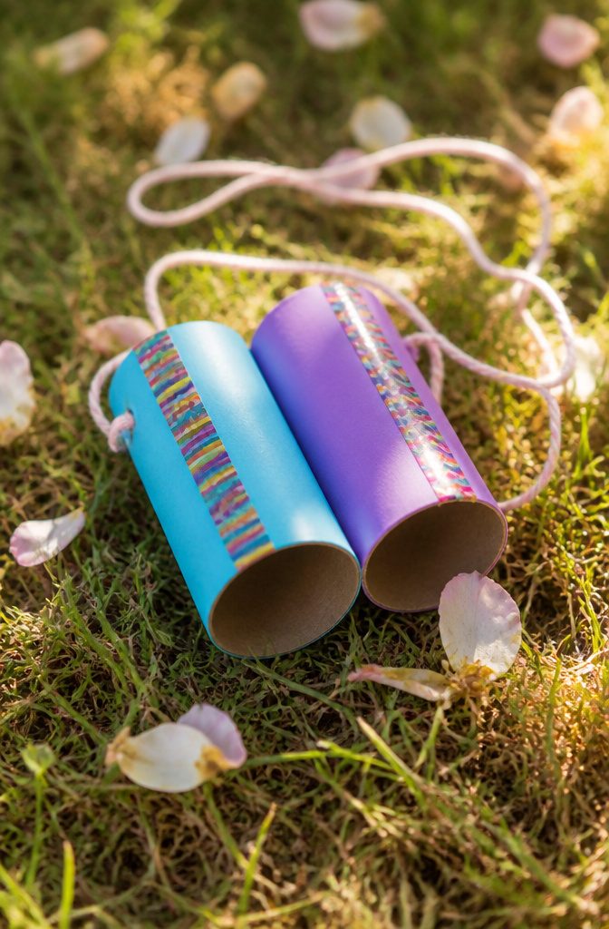 25 Toilet Paper Roll Crafts Kids and Adults Can Make 3 Two taped toilet paper rolls connected with a string for binoculars.