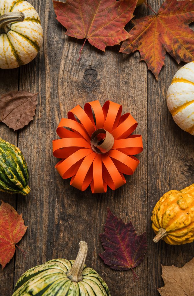 25 Toilet Paper Roll Crafts Kids and Adults Can Make 21 Pumpkin shapes made from cut toilet paper rolls and orange paint.