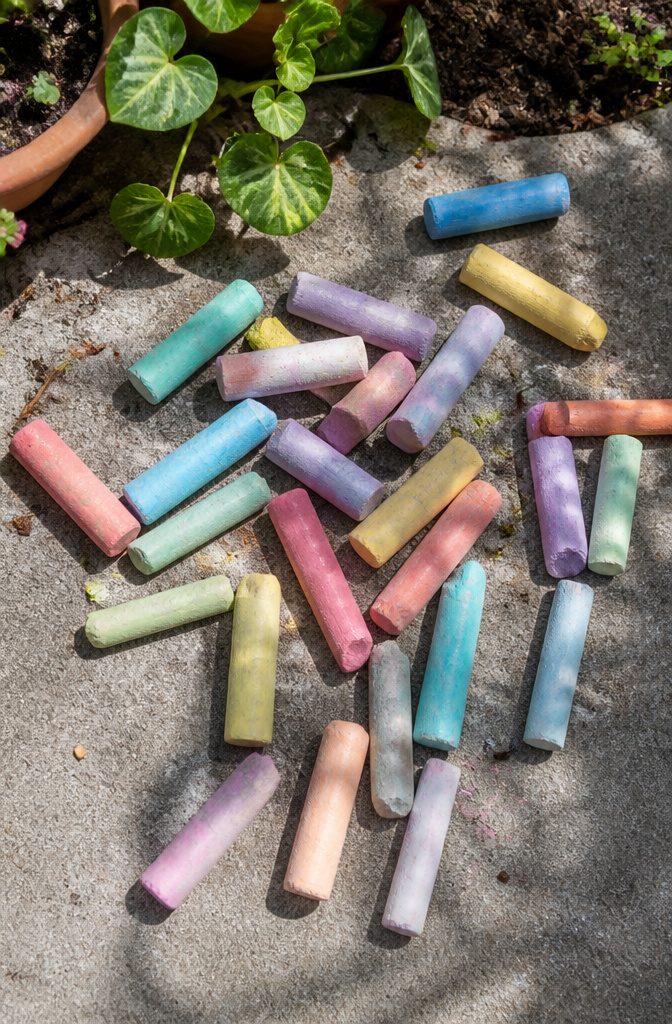 25 Unique Craft Ideas: Robots, Puppets, Paints & More 22 Molds of homemade sidewalk chalk awaiting drying.